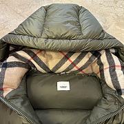 BURBERRY | Stand-collar hooded down jacket green - 2