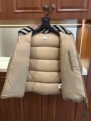 BURBERRY | Stand-collar hooded down jacket beige - 2