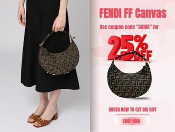 FENDI | Fendigraphy Small FF Canvas Bag - 29 x 24.5 x 10cm