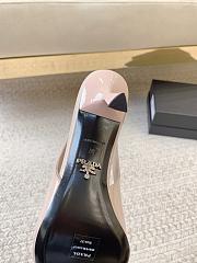 PRADA | Black Brushed Leather Slingback Pumps Beige - 6
