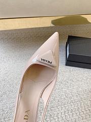 PRADA | Black Brushed Leather Slingback Pumps Beige - 2