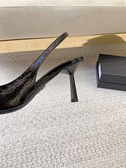 PRADA | Black Brushed Leather Slingback Pumps Black - 6