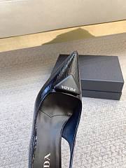 PRADA | Black Brushed Leather Slingback Pumps Black - 5