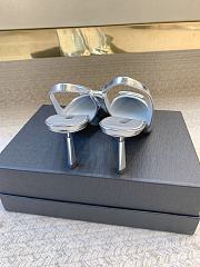PRADA | Black Brushed Leather Slingback Pumps Silver - 2