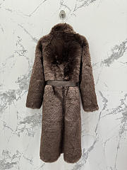 Brunello Cucin Purebred Merino Fur Sheath Coat - 6