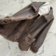 YSL | Leather Jacket In Brown - 6