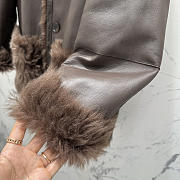 YSL | Leather Jacket In Brown - 5