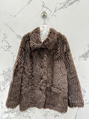 YSL | Tuscan Shearling Coat In Brown  - 1