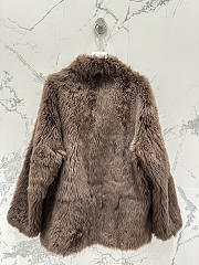 YSL | Tuscan Shearling Coat In Brown  - 5