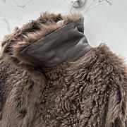 YSL | Tuscan Shearling Coat In Brown  - 4