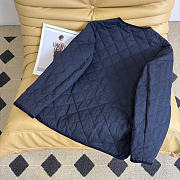 MIUMIU | Diamond Pattern Cotton-padded Jacket Navy Blue - 6