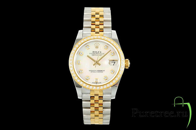 ROLEX | Gold Datejust Diamond Watch 31mm - 1