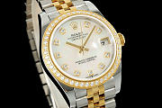 ROLEX | Gold Datejust Diamond Watch 31mm - 6