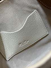 LORO PIANA | Small Bobbin Bag Calfskin White with Bran Color - 5