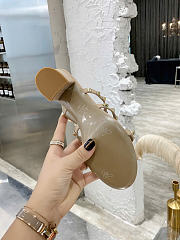VALENTINO | Rockstud Calfskin Leather Slide Sandal Beige - 6
