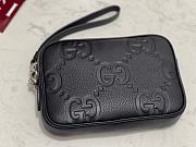 GUCCI | GG jumbo small pouch in black leather  - 4