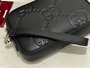 GUCCI | GG jumbo small pouch in black leather  - 2