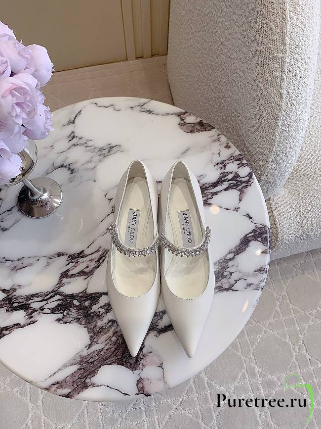 Jimmy Choo Jimmy Bing crystal-strap Ballerina 01 - 1