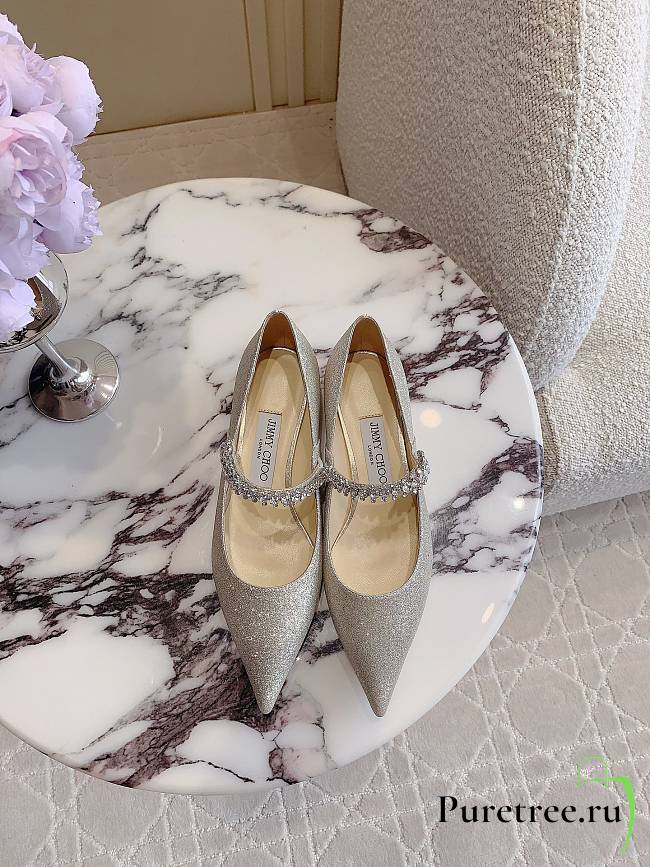 Jimmy Choo Jimmy Bing crystal-strap Ballerina 04 - 1