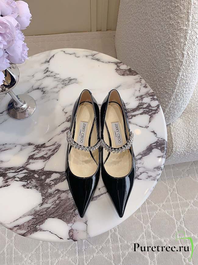 Jimmy Choo Jimmy Bing crystal-strap Ballerina 05 - 1