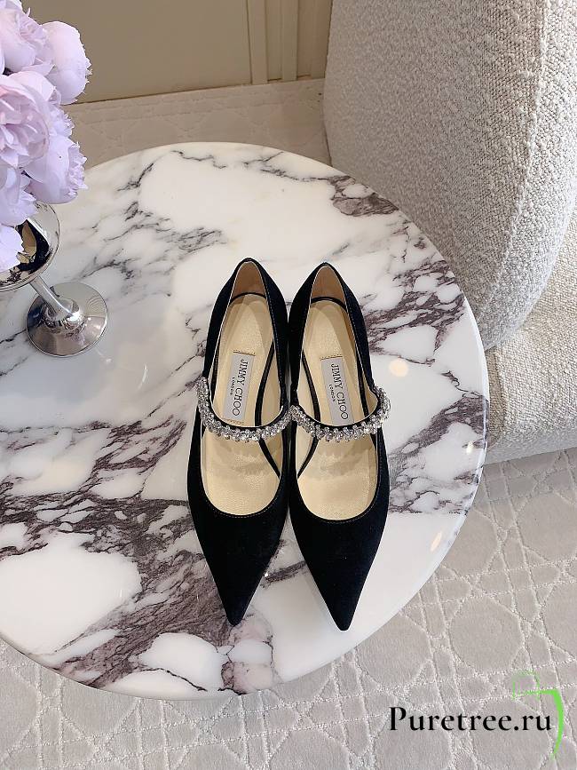 Jimmy Choo Jimmy Bing crystal-strap Ballerina 06 - 1
