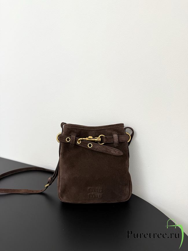 MIUMIU | Suede Lucky Bag In Brown - 1