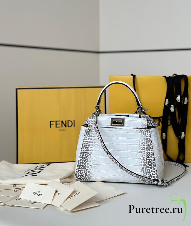 FENDI | Peekaboo Mini Precious skin White  - 1