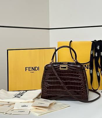 FENDI | Peekaboo Mini Precious skin Brown