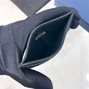 DIOR | Oblique Jacquard Print Double Sided Flap Card Holder Black - 3