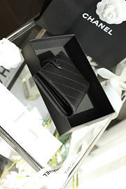 CHANEL | Snap-Button Passport Holder Black - 5