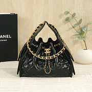CHANEL | Small 25 Hobo Bag Black Shiny In Black - 1