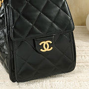 CHANEL | Small 25 Hobo Bag Black Shiny In Black - 4