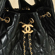 CHANEL | Small 25 Hobo Bag Black Shiny In Black - 2