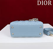 DIOR | Lady Leather with Velvet In Blue Size 20*16*8cm - 2