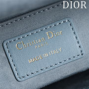 DIOR | Lady Leather with Velvet In Blue Size 20*16*8cm - 5