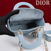 DIOR | Lady Leather with Velvet In Blue Size 20*16*8cm - 6