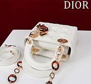 DIOR | Lady Leather with Velvet In White Size 17*15*7cm - 6