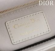 DIOR | Lady Leather with Velvet In White Size 17*15*7cm - 2