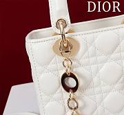 DIOR | Lady Leather with Velvet In White Size 20*16*8cm - 4