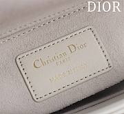 DIOR | Lady Leather with Velvet In White Size 20*16*8cm - 2
