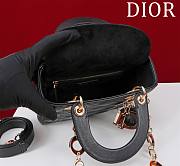 DIOR | Lady Leather with Velvet In Black Size 20*16*8cm - 3