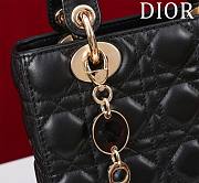 DIOR | Lady Leather with Velvet In Black Size 20*16*8cm - 2