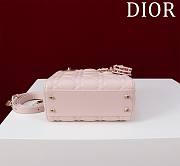 DIOR | Lady Leather with Velvet In Pink Size 17*15*7cm - 6