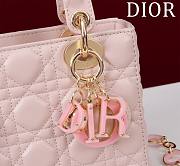 DIOR | Lady Leather with Velvet In Pink Size 20*16*8cm - 3
