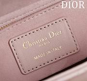 DIOR | Lady Leather with Velvet In Pink Size 20*16*8cm - 2
