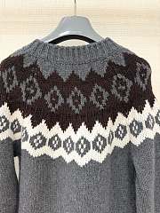 PRADA | Fair Isle Jacquard Cashmere Cardigan - 6
