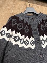 PRADA | Fair Isle Jacquard Cashmere Cardigan - 4