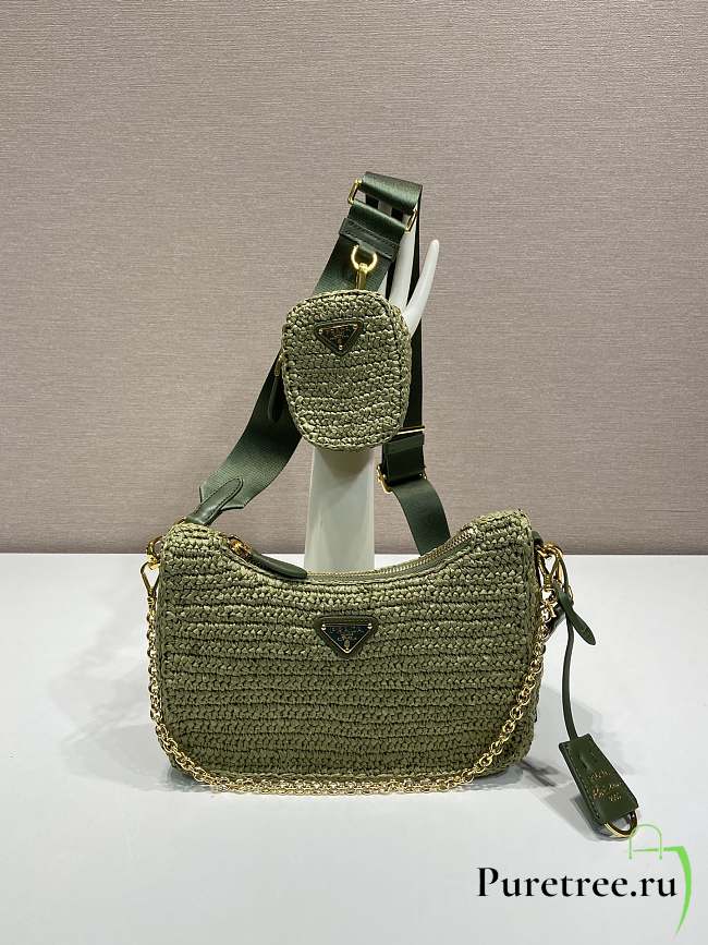 PRADA | Re-Edition 2005 crochet bag Olive Green - 1
