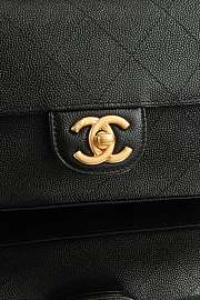 CHANEL | Leather flap bag gold hardware in black - 3