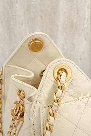 CHANEL | 25s hobo bag caviar leather in white - 5